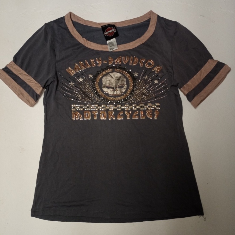 2000 Harley Davidson rhinestone top